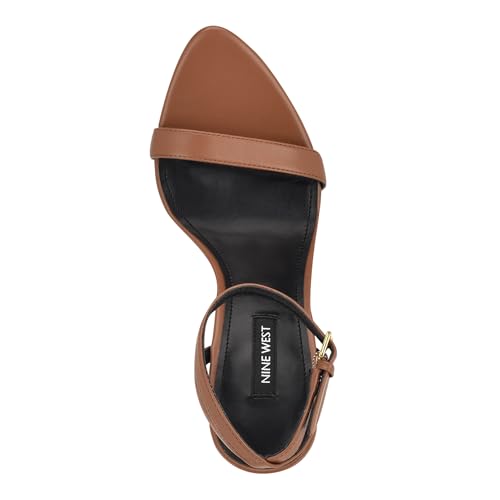 Nine West Women's Reina3 Heeled Sandal, Dark Pecan 230, 7.5