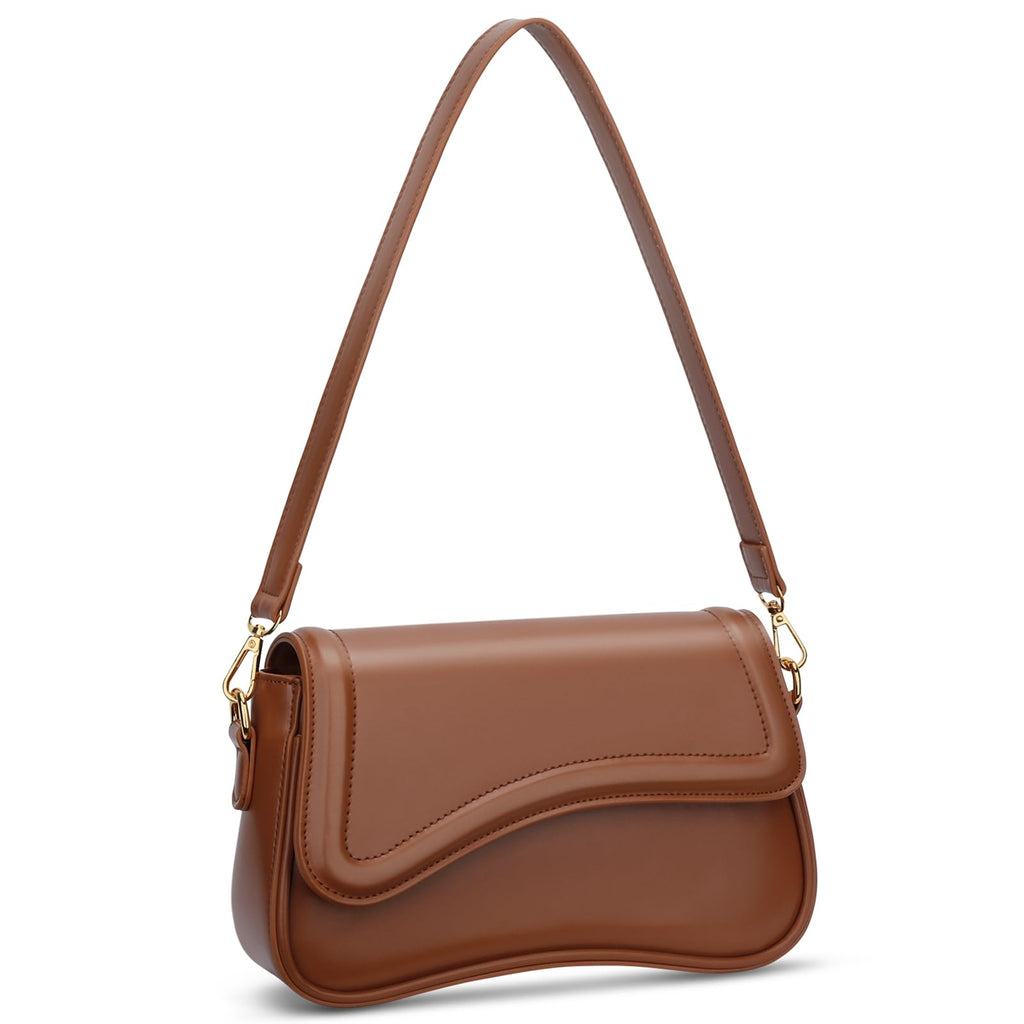 Classic Brown Shoulder Bag | Chic Minimalist Handbag for Everyday Style