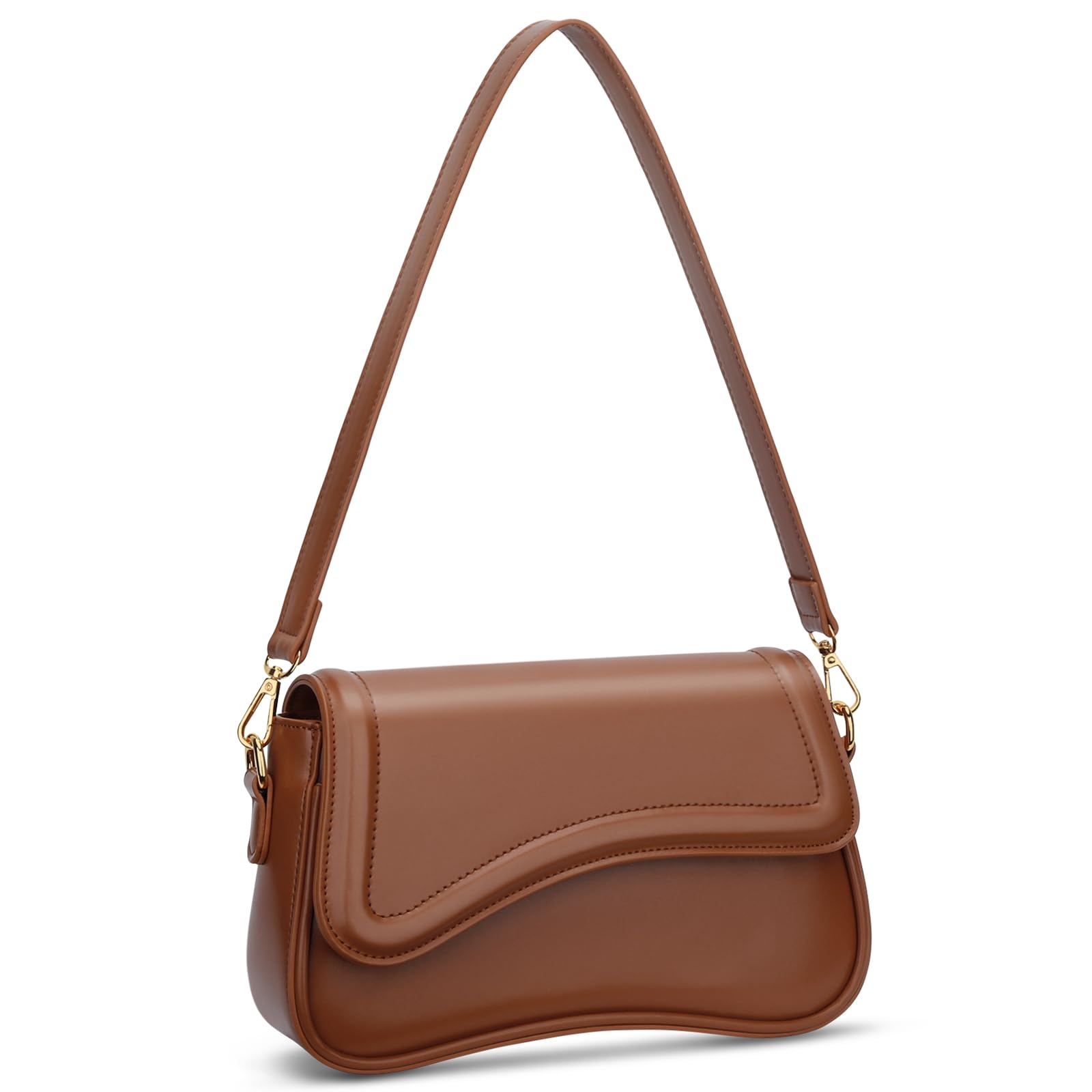 Classic Brown Shoulder Bag | Chic Minimalist Handbag for Everyday Style