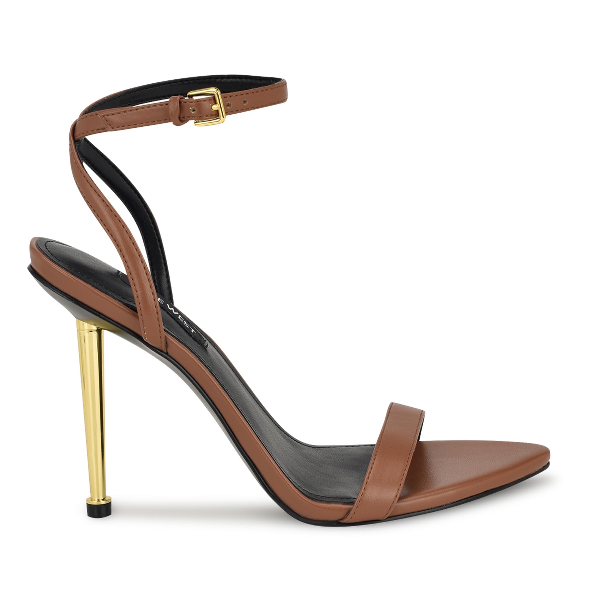 Nine West Women's Reina3 Heeled Sandal, Dark Pecan 230, 7.5