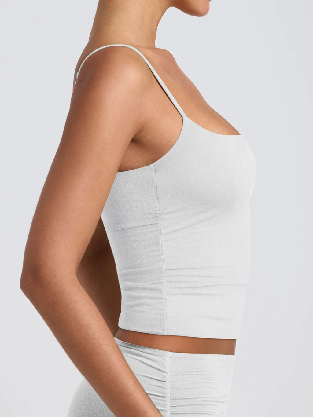 Basic Scoop Neck Cami | Adjustable Double-Lined Tank Top