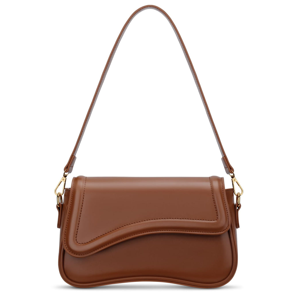 Classic Brown Shoulder Bag | Chic Minimalist Handbag for Everyday Style