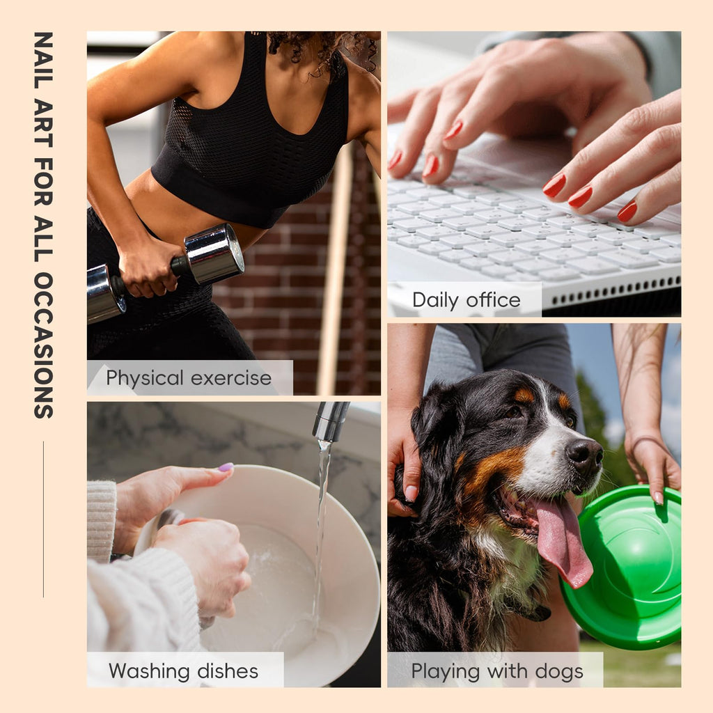 Leopard Blossom Gradient Nails | Brown & Gold 3D Press-On Nail Set