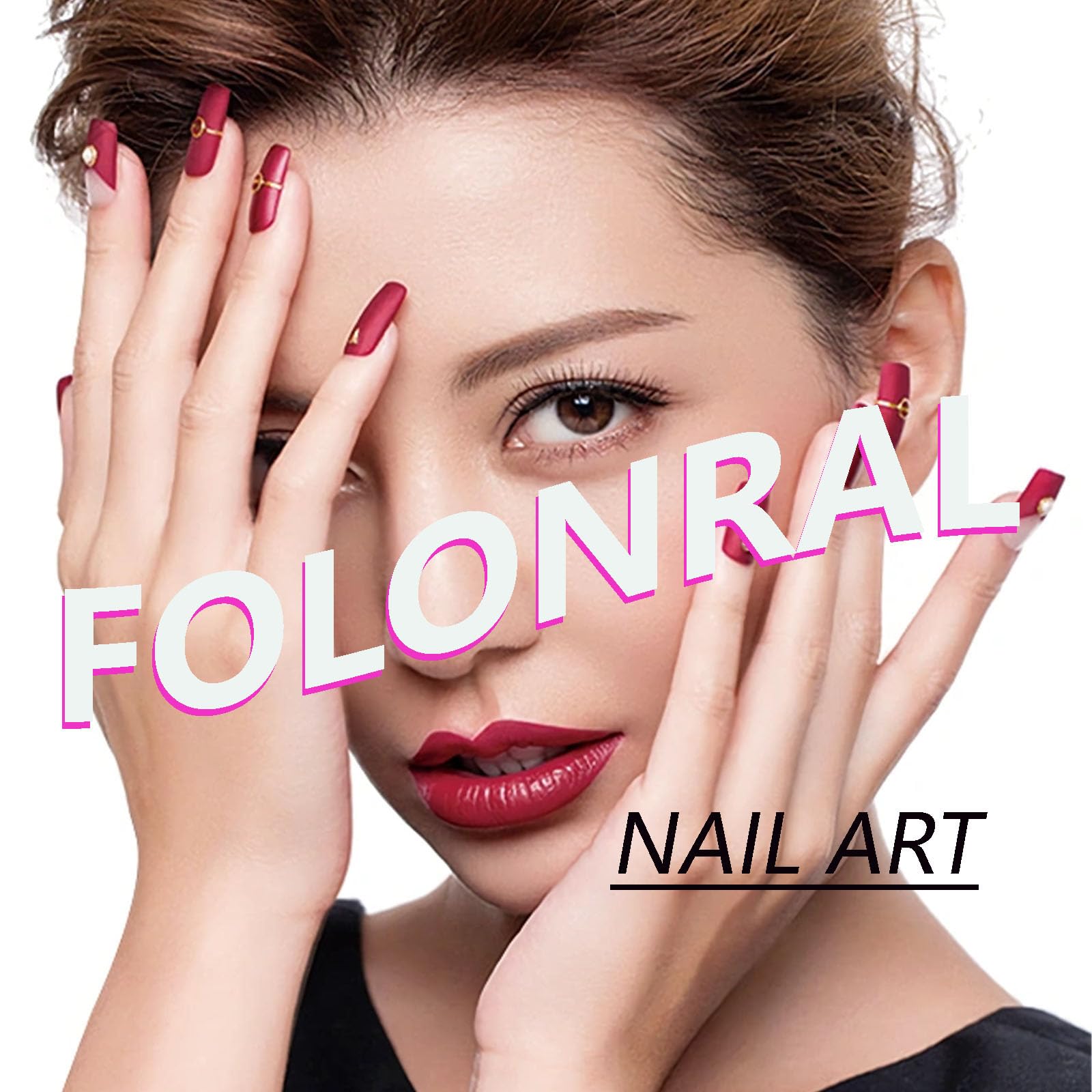 Cherry Pop Nails | Fun Pink & White Press-On Nail Set