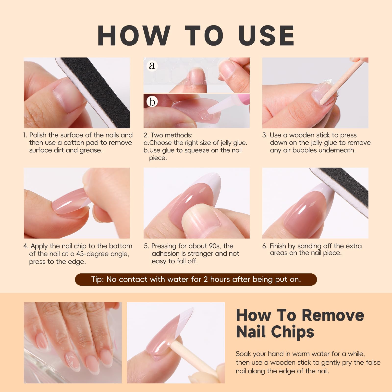 Mocha Glazed Nails | Gold-Edged Nude Press-On Nail Set