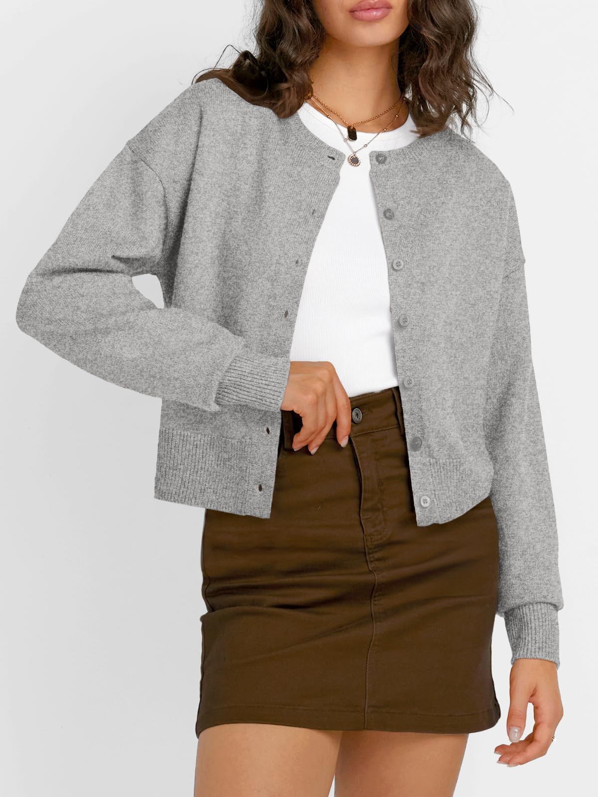 Cropped Knit Cardigan | Trendy Fall Sweater 2025