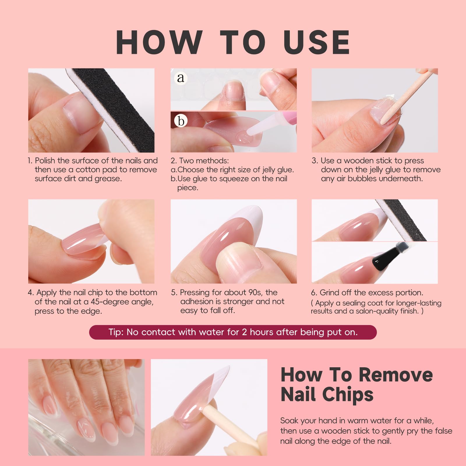 Rosé Chrome Nails | Pink Iridescent Press-On Nail Set