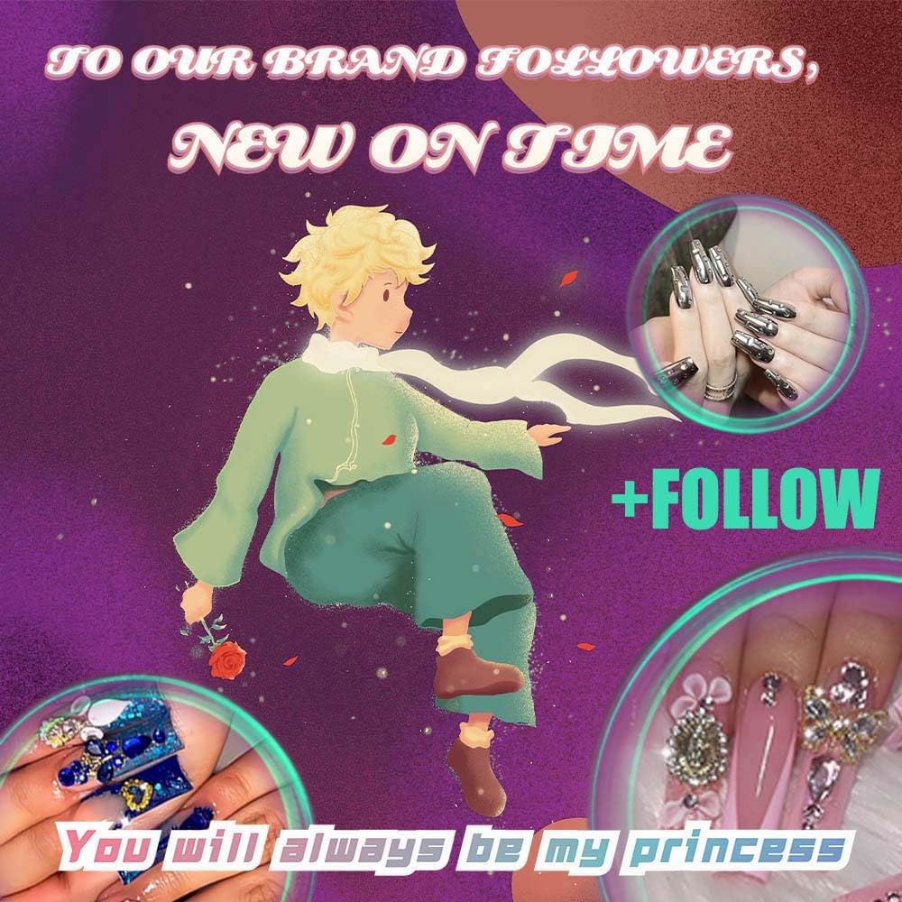 Cocoa Butterfly Nails | Brown & Gold Artistic Press-On Set