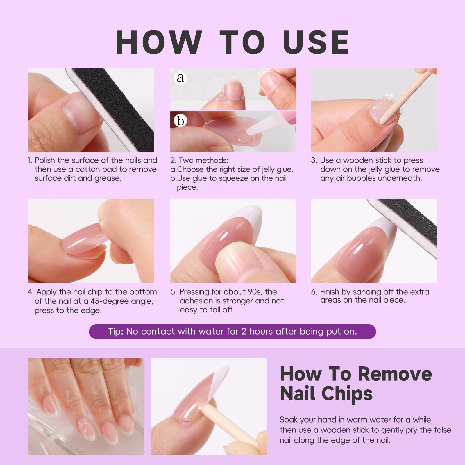 Lilac Dream 3D Nails | Purple Floral Press-On Nail Set with Pearls