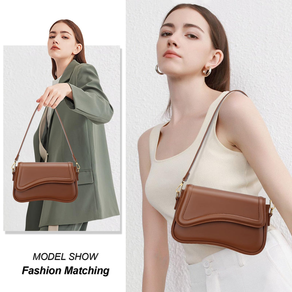 Classic Brown Shoulder Bag | Chic Minimalist Handbag for Everyday Style