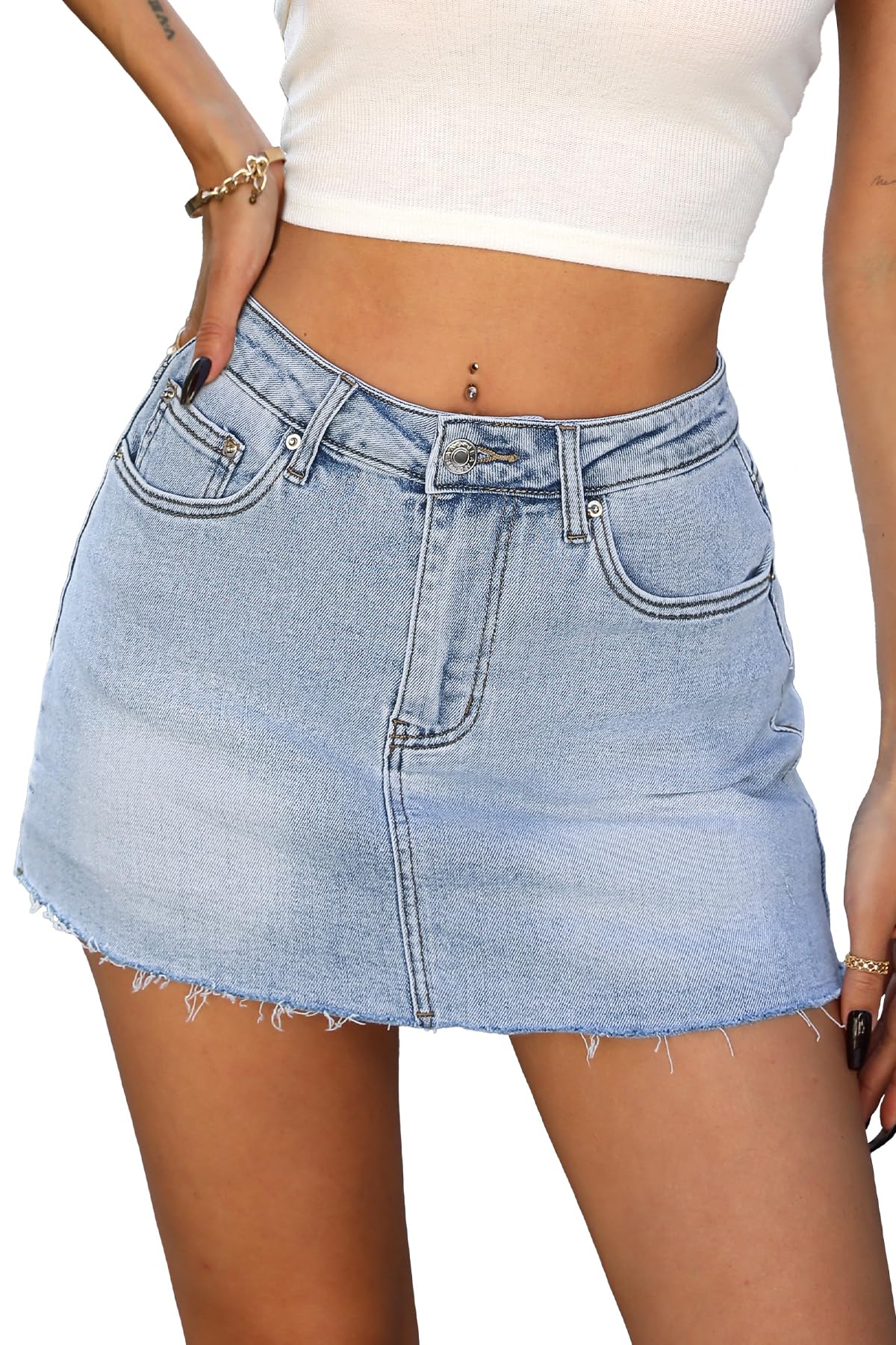 Classic High-Waisted Denim Mini Skirt | Casual & Trendy Outfit Essential