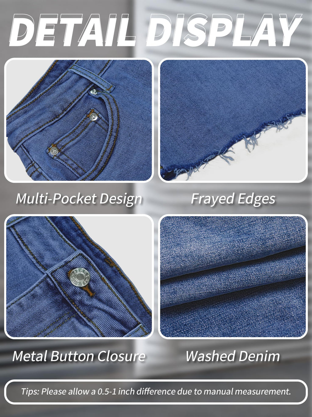 Denim Mini Skirt | Low Waist Stretchy Raw Hem Jean Skirt